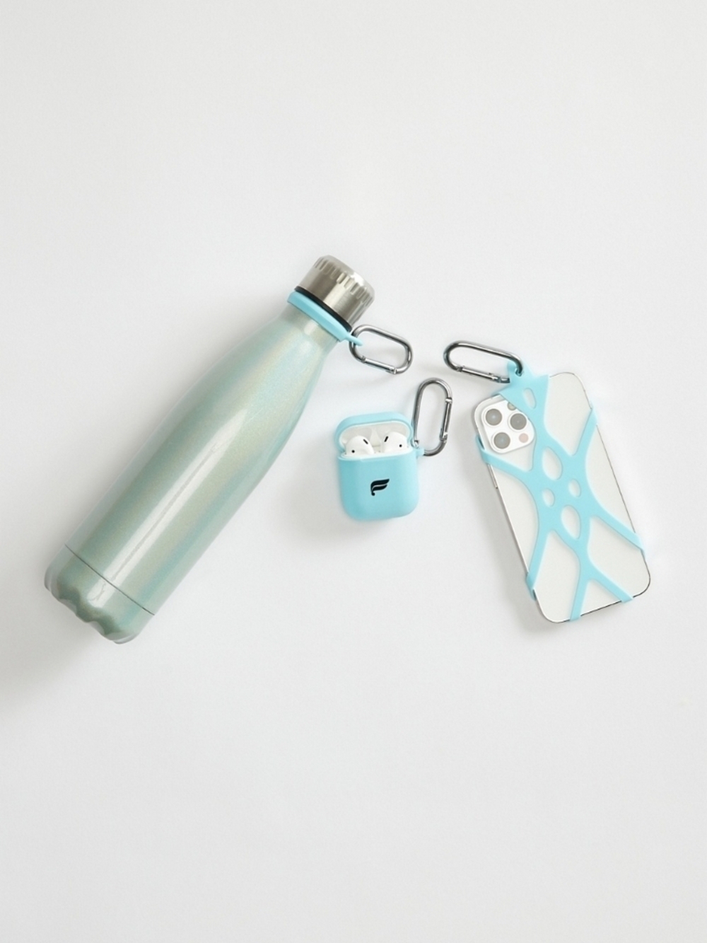 Travel Clips for phone, water bottle & earphones case